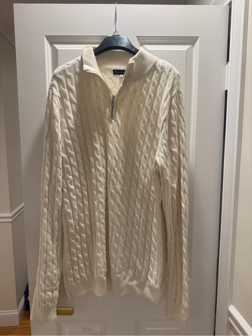 Men's Cable Knit Half-Zip Sweater big & tall